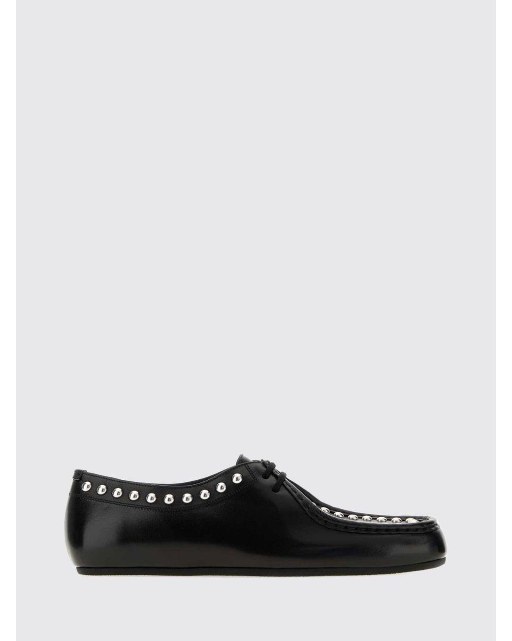 Jil Sander Black Hood Studded Bovine Leather Derby Shoes for men