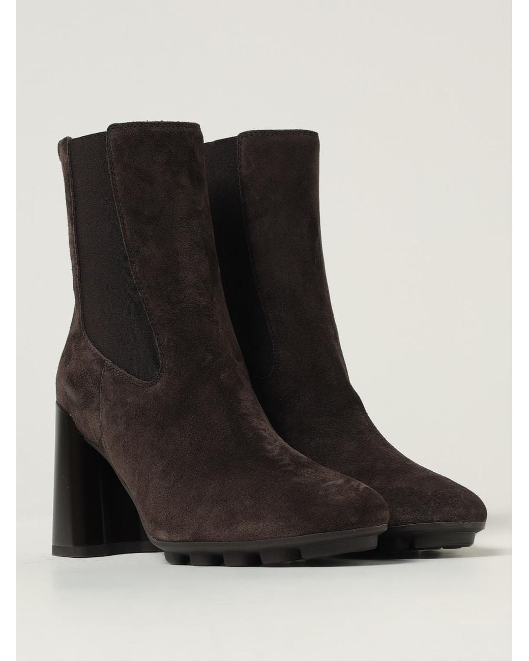 Hogan Black Flat Ankle Boots