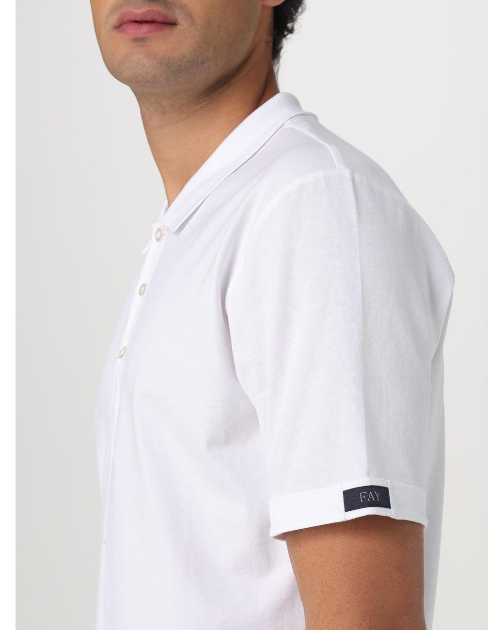 Polo di Fay in White da Uomo