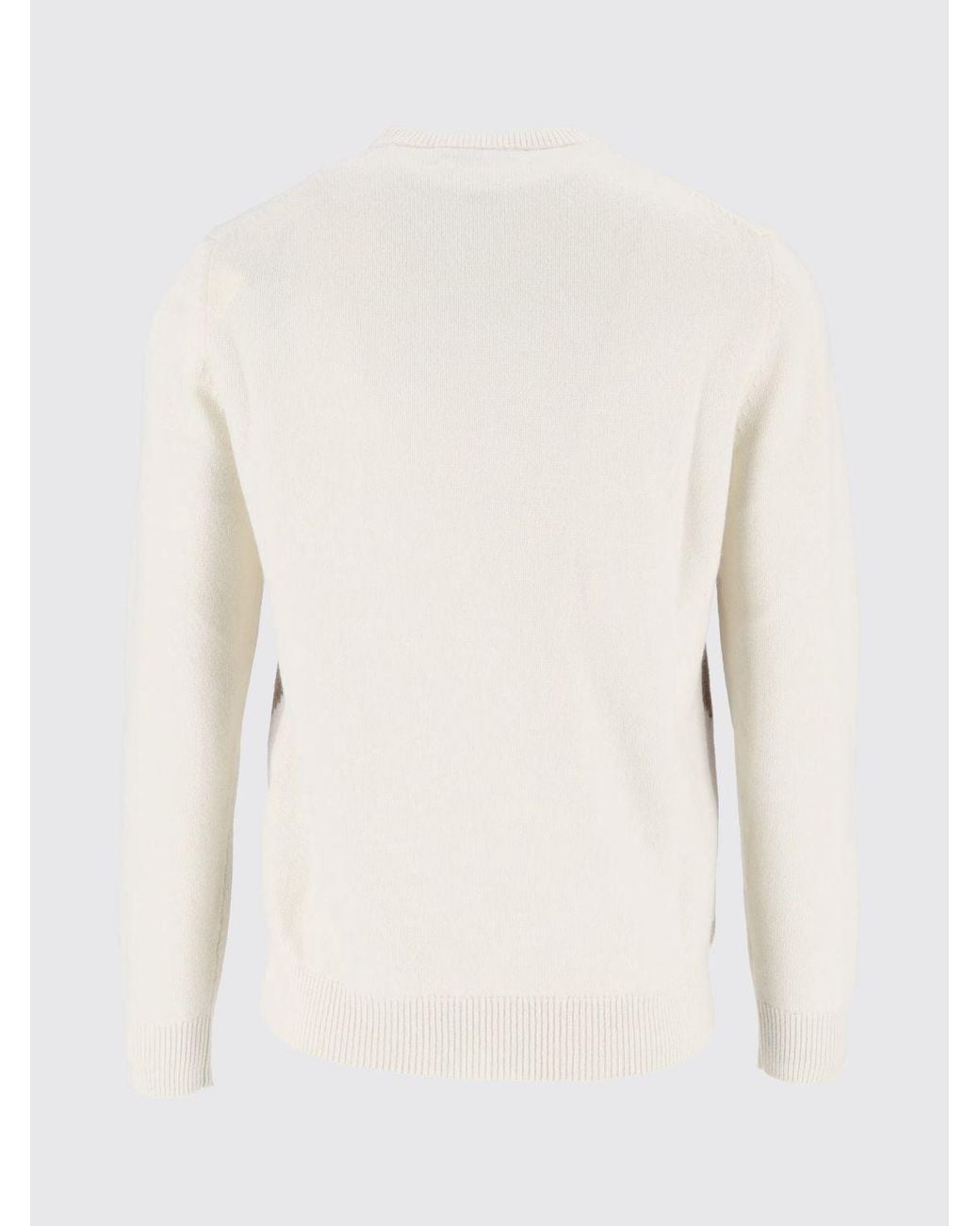 Ballantyne Natural Diamond Pattern Pure Cashmere Crewneck Jumper for men