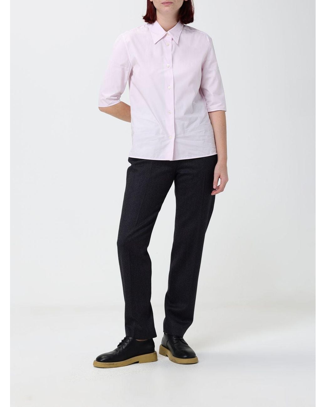 Jil Sander Blue High-Waisted Slim-Fit Trousers