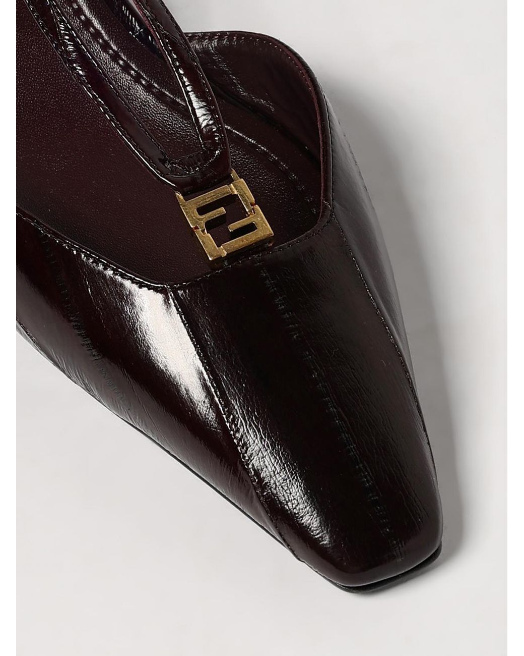 Fendi White Flache Sandalen Damen