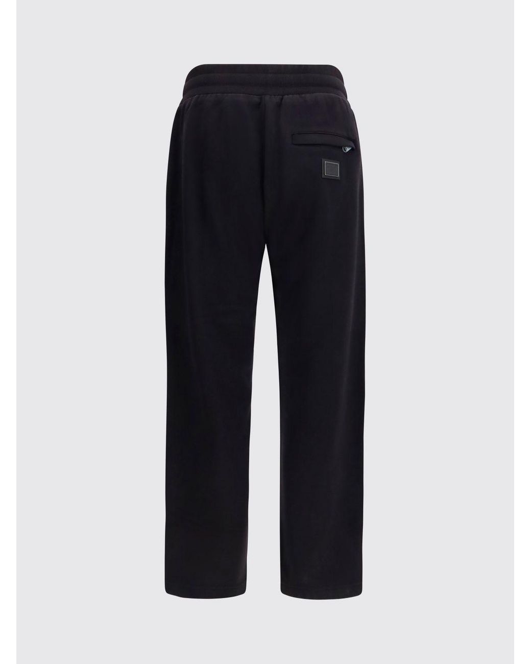 Dolce & Gabbana Blue Dolce &Amp Gabbana Cotton Jogging Trousers With Drawstring And Slit Pockets for men
