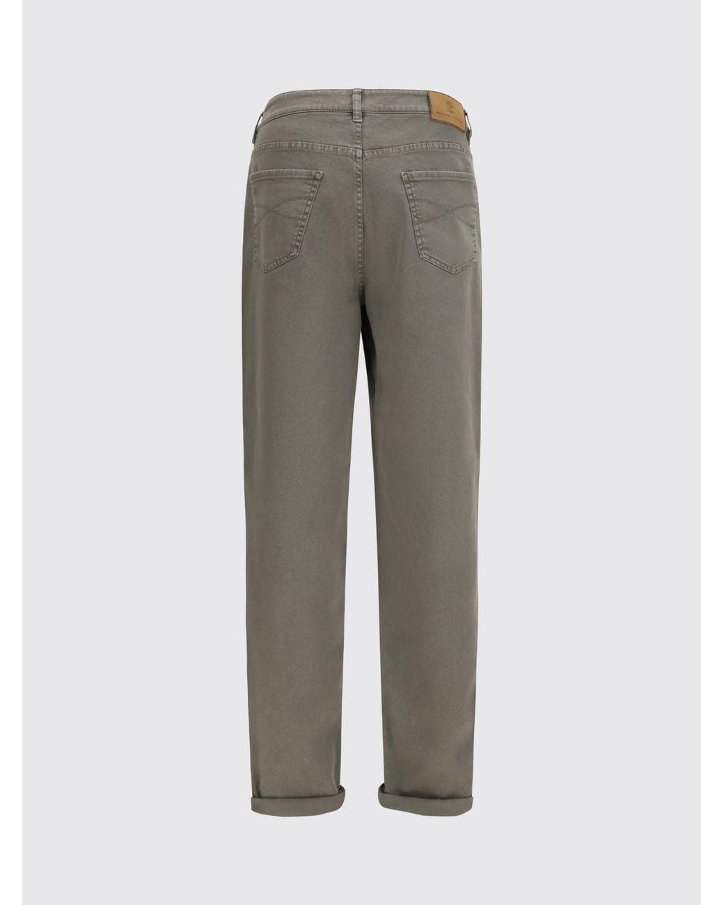Brunello Cucinelli Gray Straight Fit Jeans for men