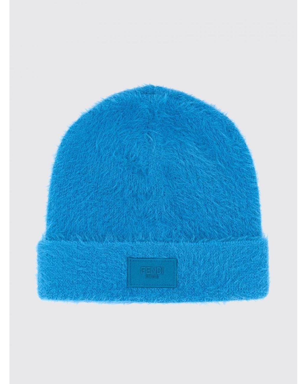 Sombrero De Tejido Peludo Fendi de hombre de color Blue