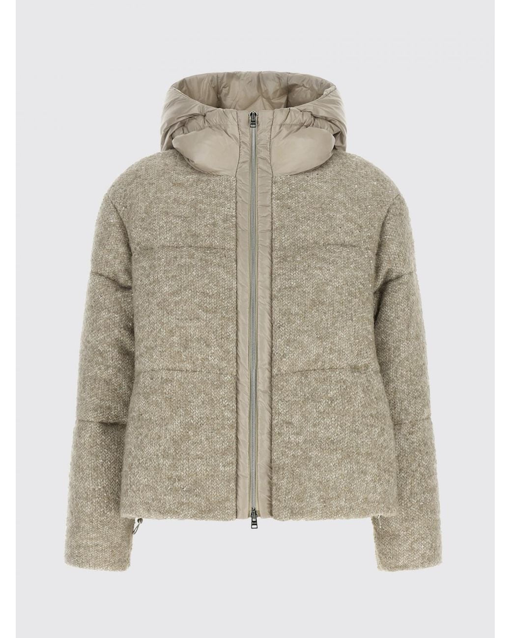 Herno Natural Short Hooded Down Jacket
