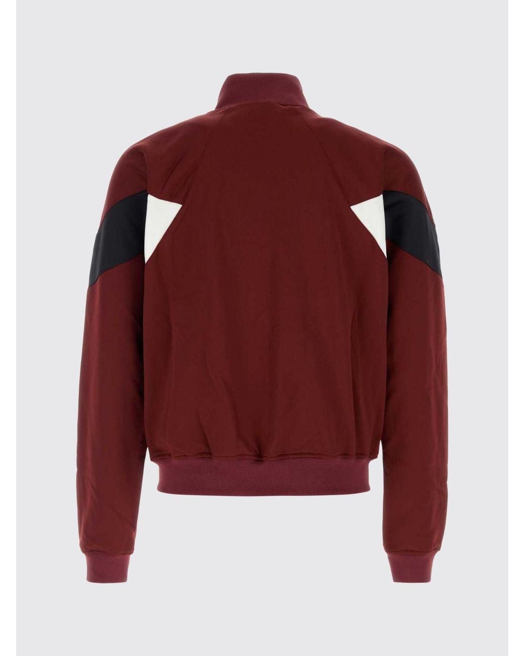 McQueen Red Zipped Turtleneck Sweatshirt With Contrast Logo for men