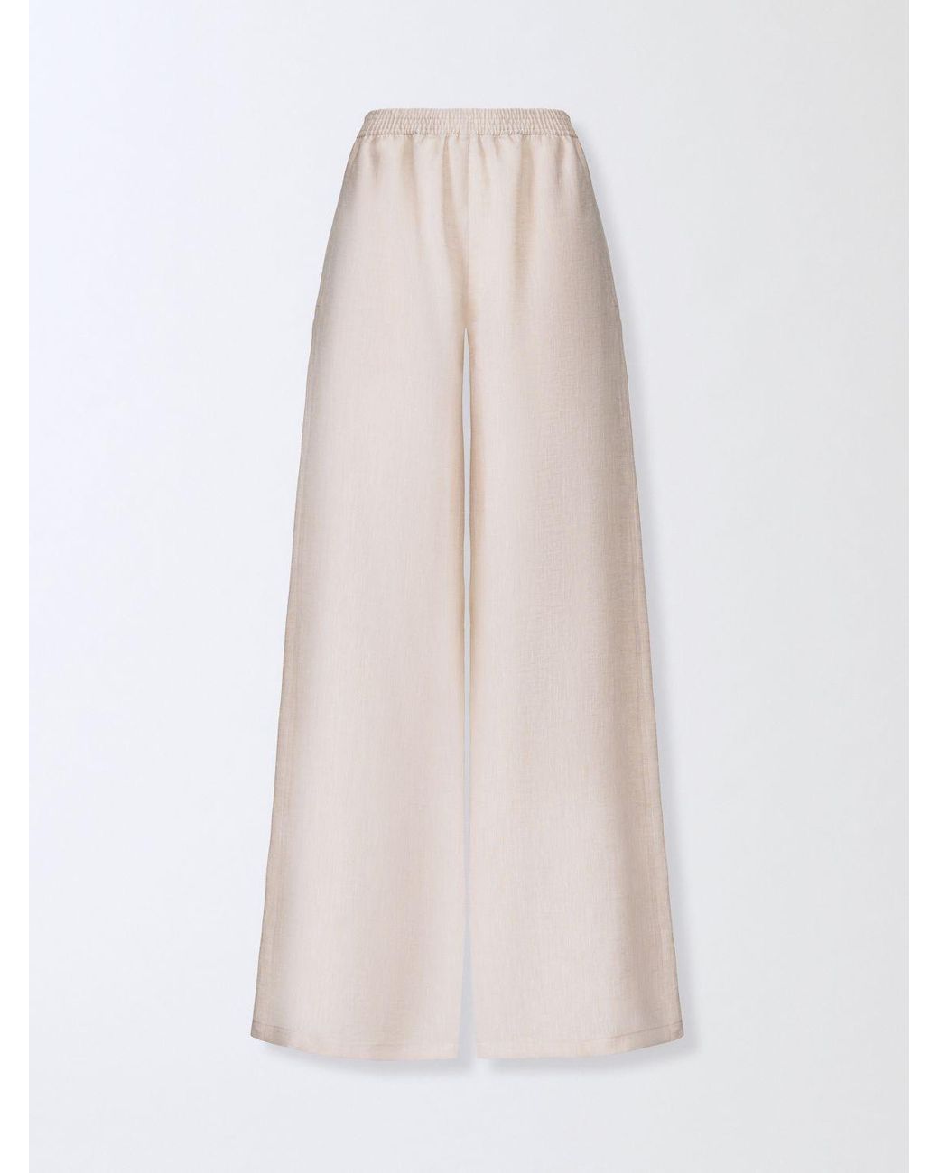 Fabiana Filippi Natural Linen Palazzo Trousers