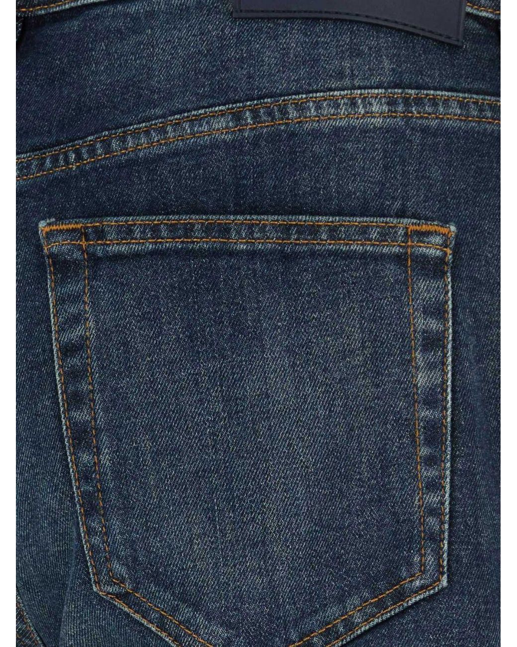 PT Torino Blue Mid-Rise Straight Jeans for men