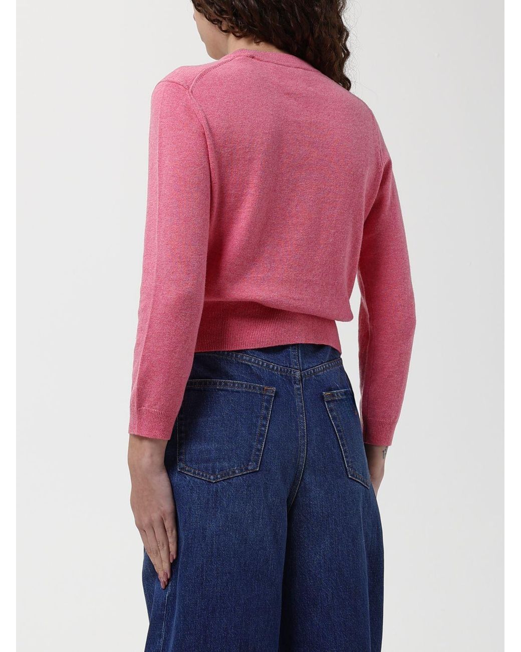 Isabel Marant Pink Newton Cotton And Wool Cardigan