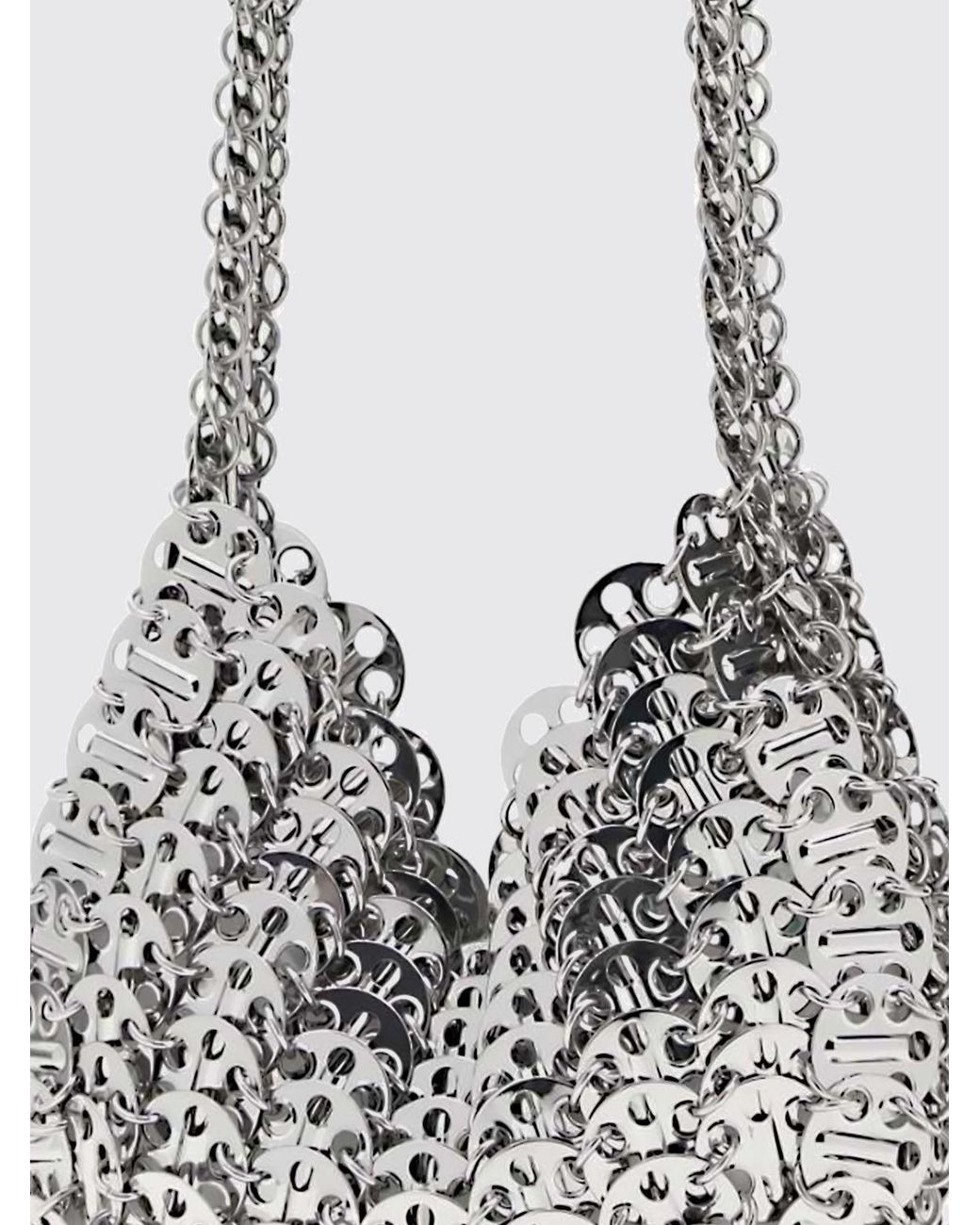 Rabanne White Nano Metal Bag