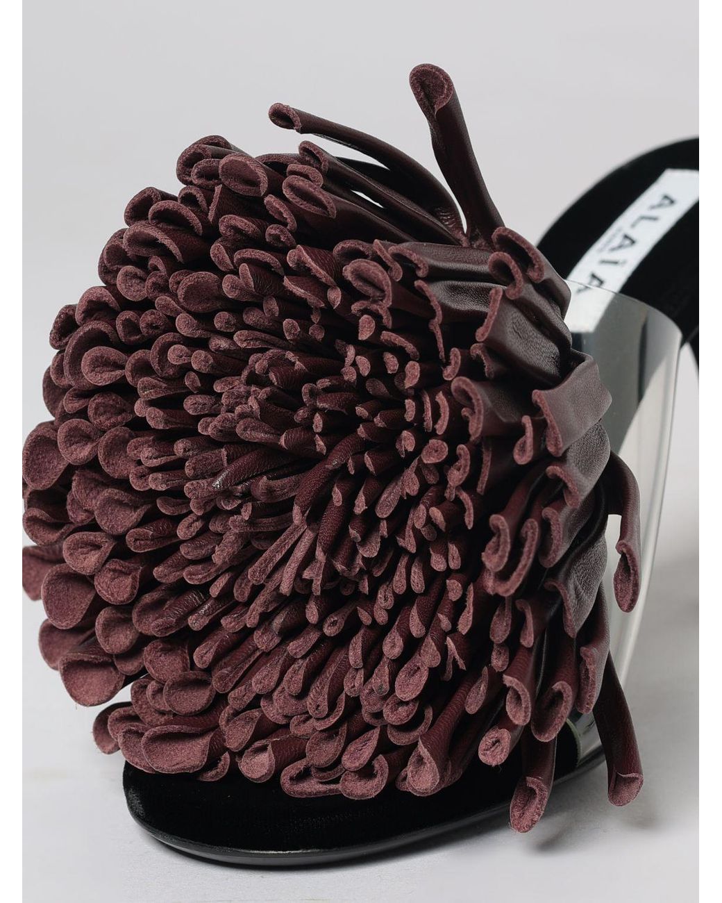 Alaïa Brown AlaiA Lambskin Mules With Fringes And High Stiletto Heel