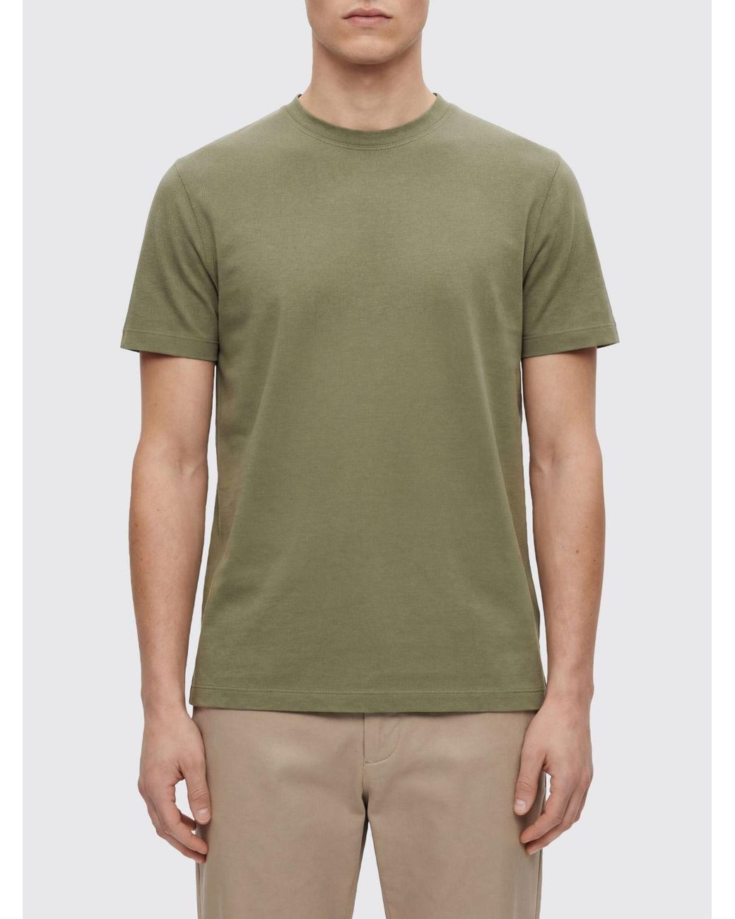 Zanone Green Basic T-Shirt for men