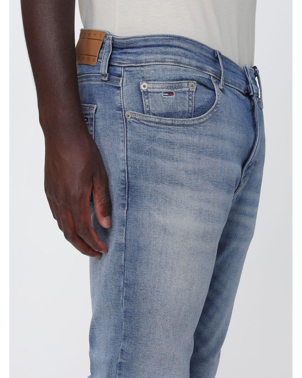 Tommy Hilfiger Blue Mid-Rise Skinny Fit Cotton Denim Jeans for men