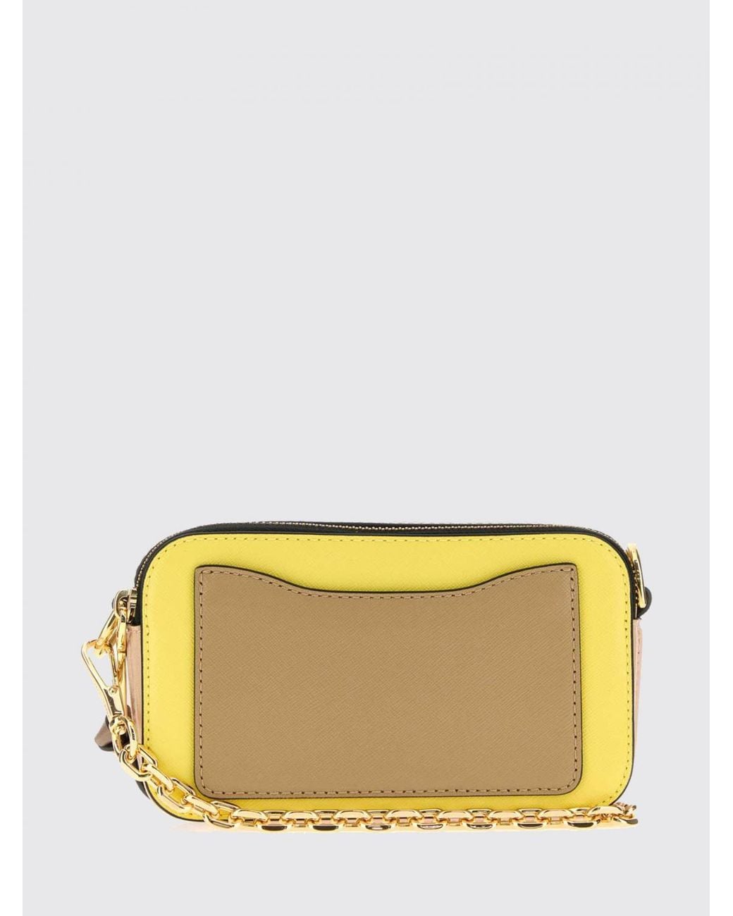 Marc Jacobs Yellow The Snapshot Small Saffiano Leather Crossbody Bag