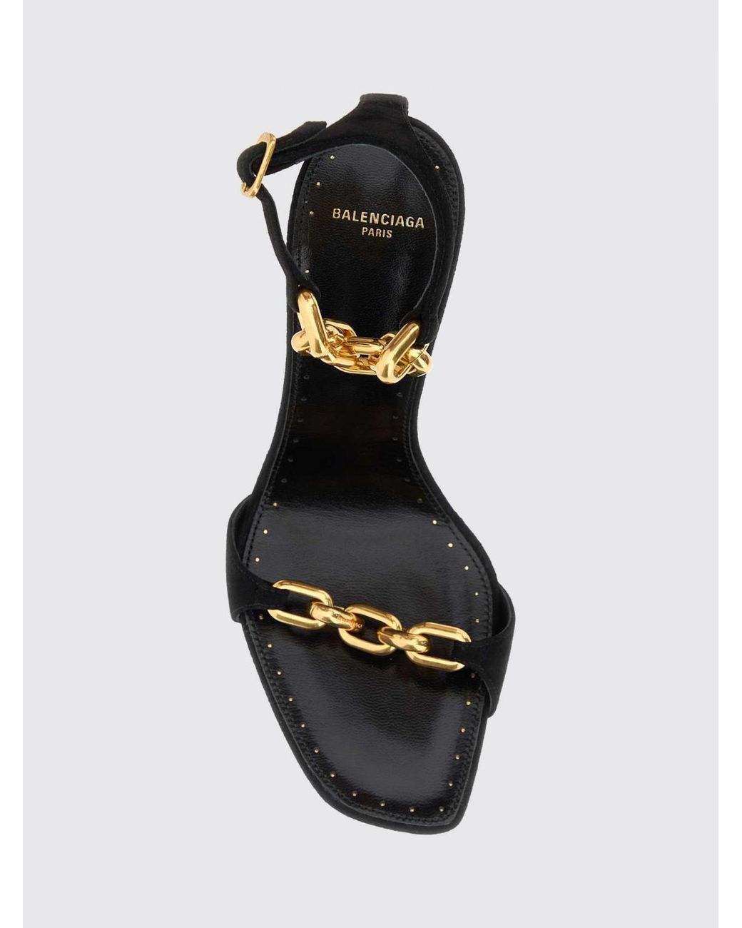 Balenciaga Black Duchesse Suede Slingback Sandals With Stiletto Heel