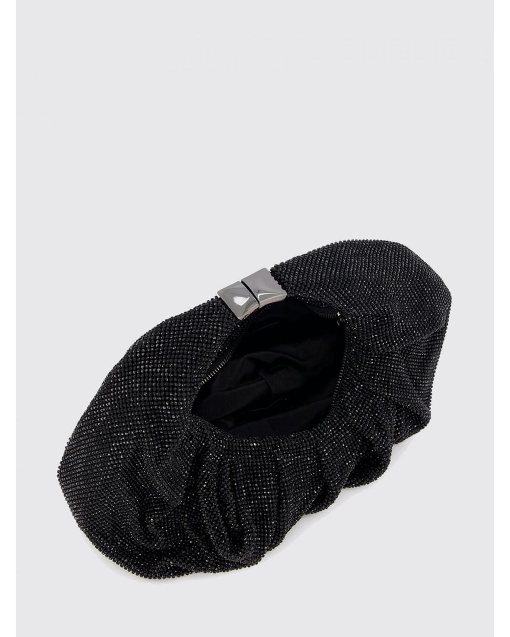 Benedetta Bruzziches Black Yennefer Draped Crystal-Embellished Handbag