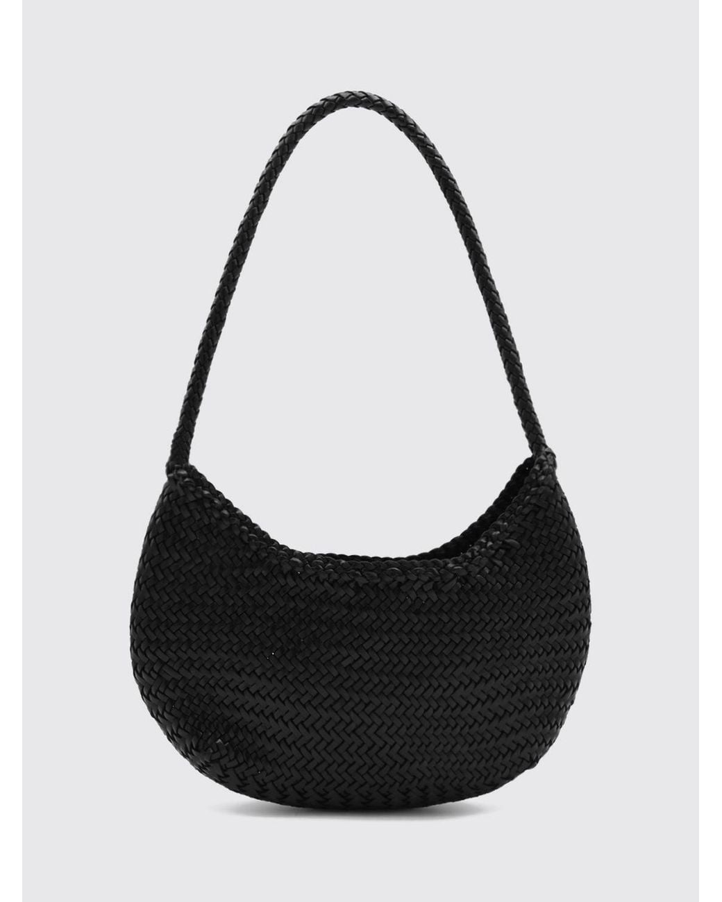 Dragon Diffusion Black Nova Luna Woven Buffalo Leather Shoulder Bag