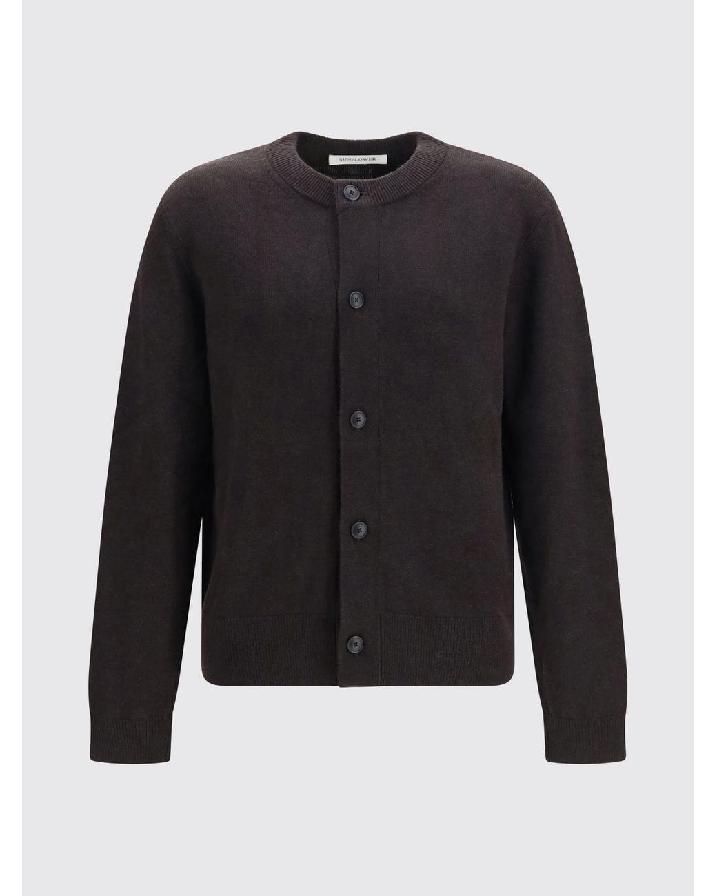 sunflower Black Crewneck Cardigan for men