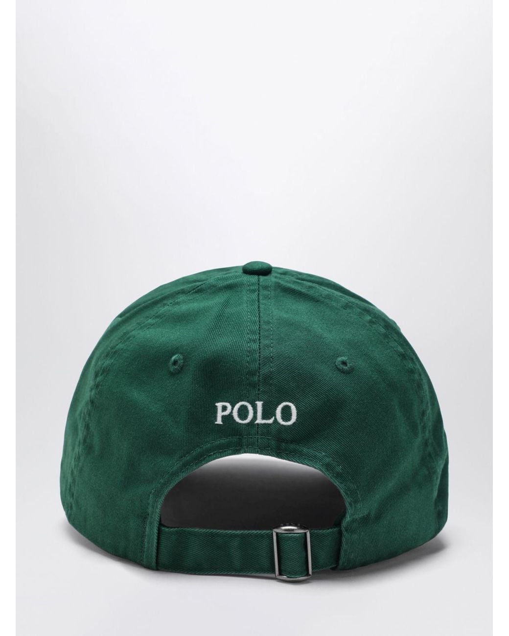 Polo Ralph Lauren Green Cotton Baseball Cap With Embroidered Logo for men