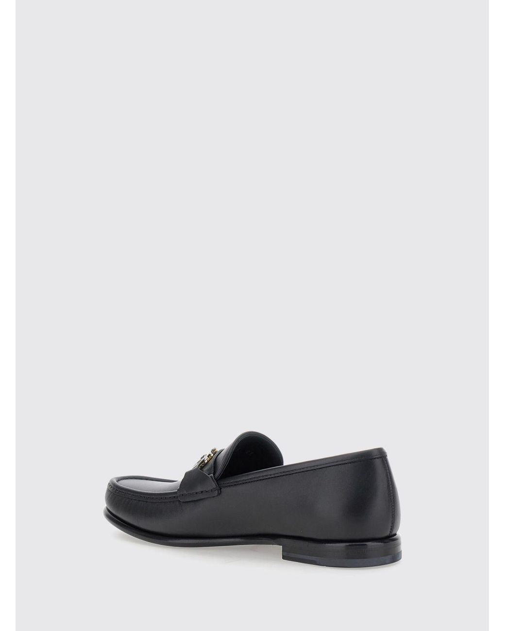 Ferragamo White Calfskin Penny Loafer With Gancini Logo And Rubber Sole for men
