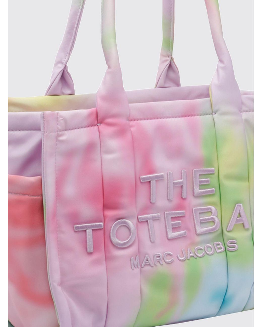 Marc Jacobs Pink The Tote Bag Medium Polyester Tote With Embroidered Logo