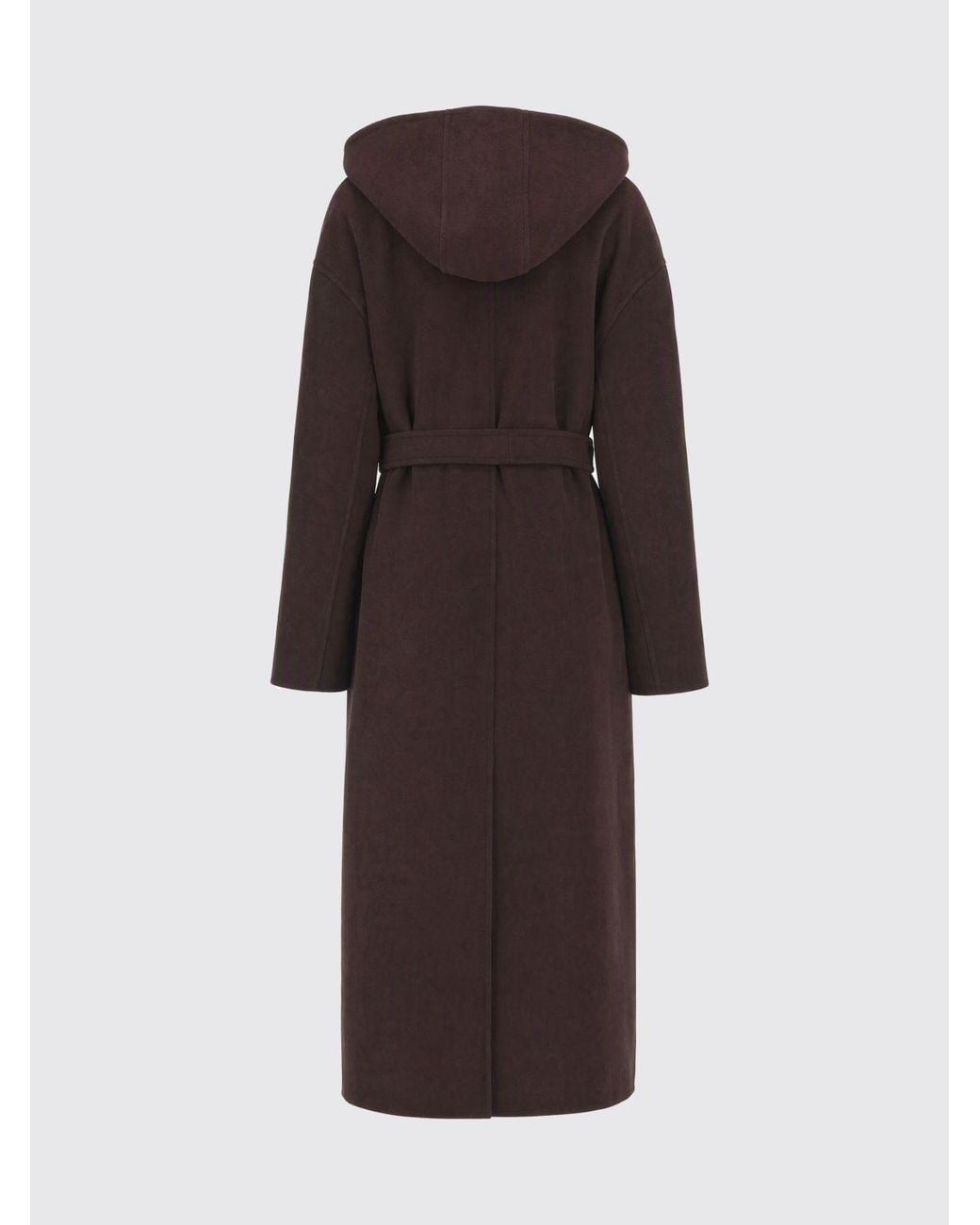 Sportmax Black Hooded Long Robe Coat
