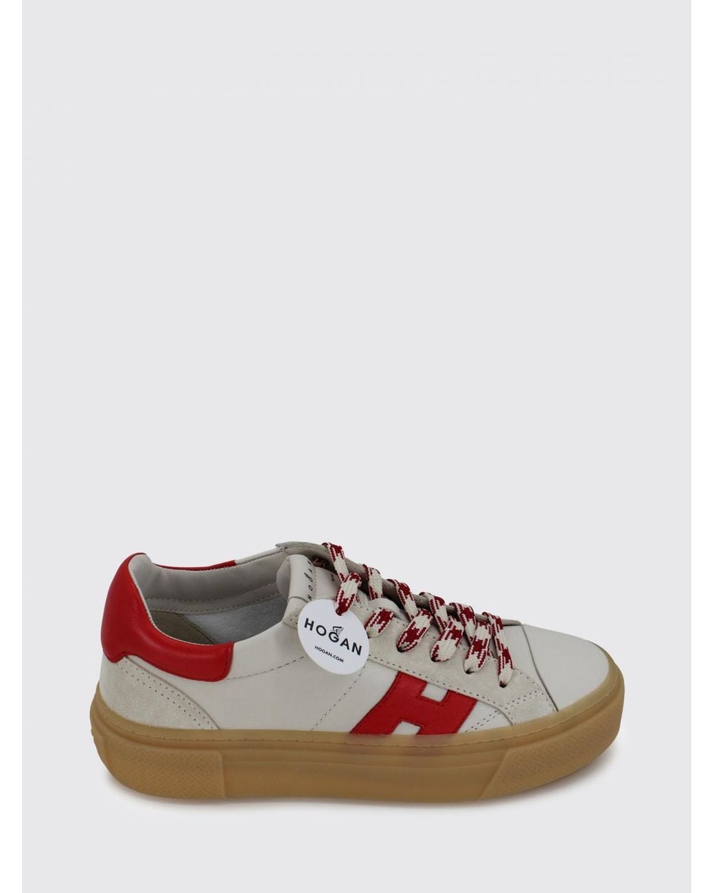 Hogan White Crosswind Leather Sneakers
