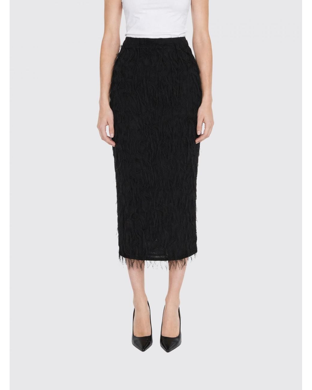 Patrizia Pepe Black Midi Pencil Skirt