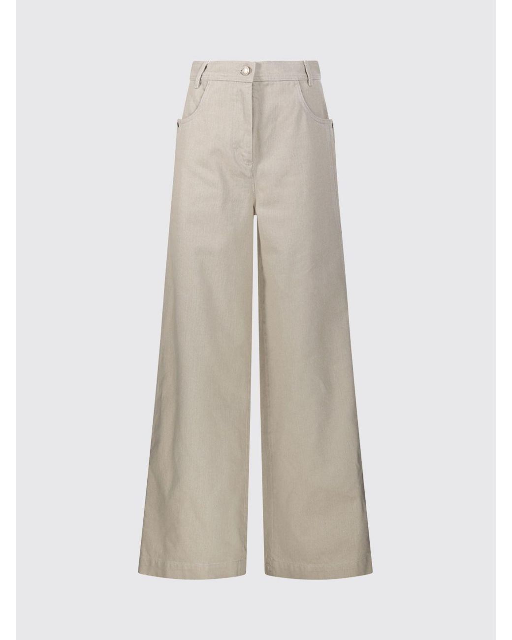 Max Mara Pink High-Waisted Wide Leg Jeans