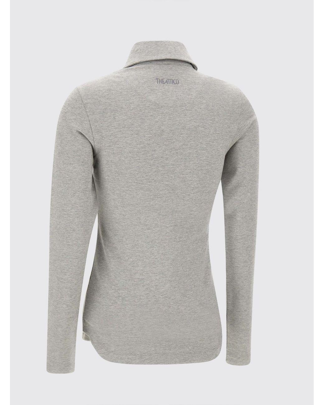 The Attico Gray Cotton Polo Shirt
