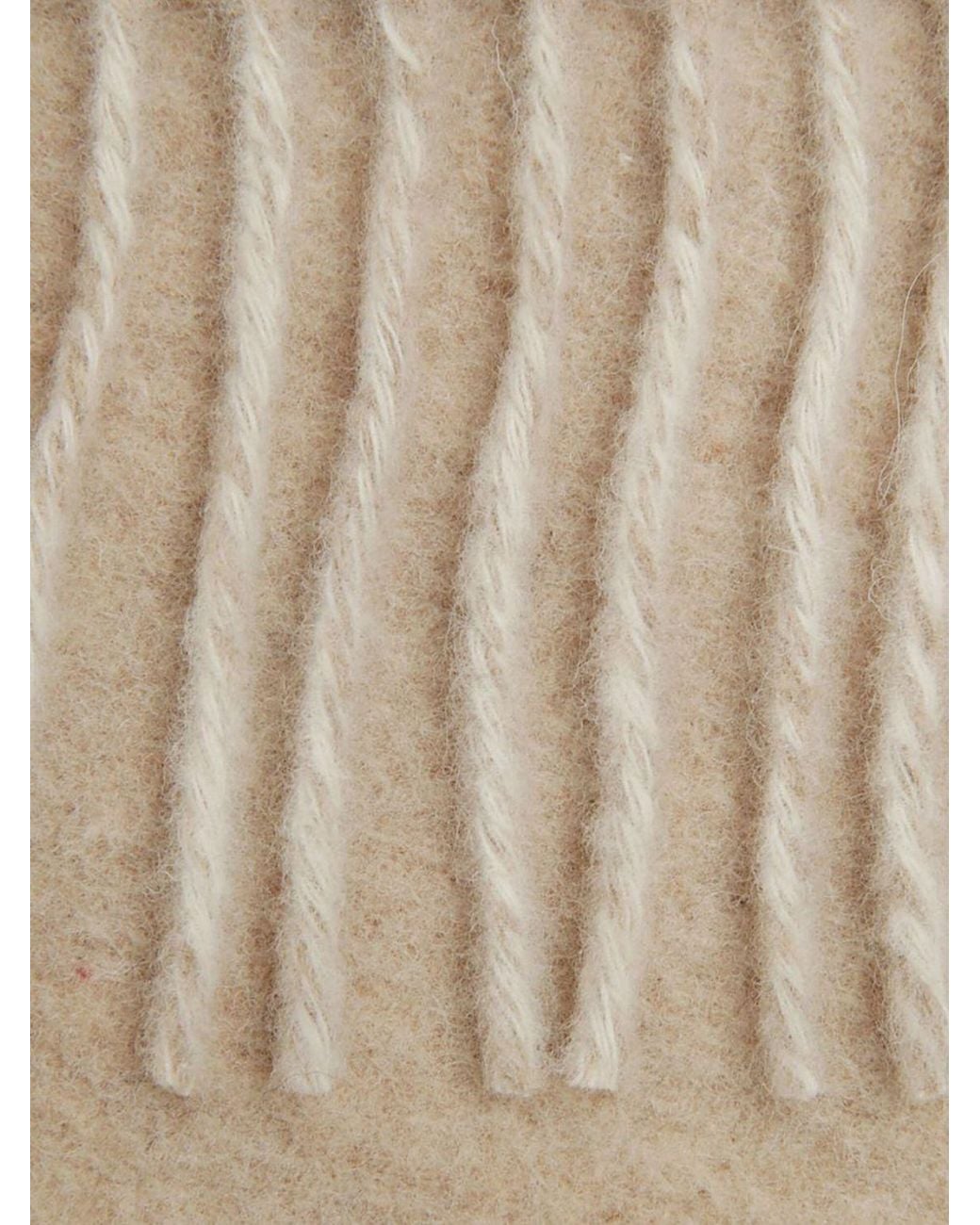 Polo Ralph Lauren Natural Reversible Wool Blend Scarf With Embroidered Logo for men