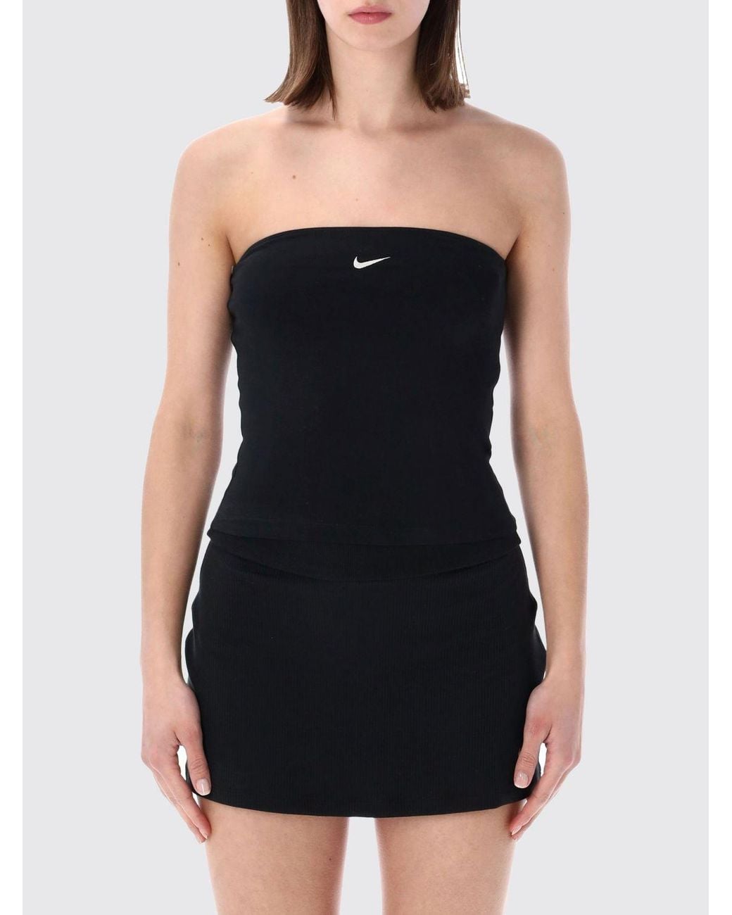 Nike Black Haut Tube Swoosh À Logo Brodé