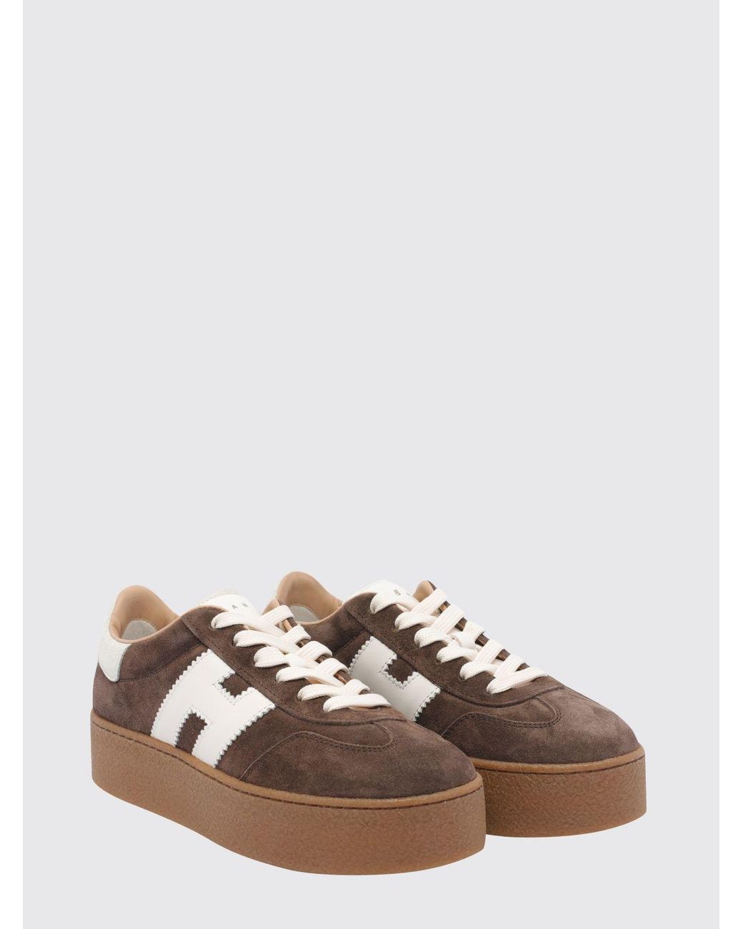 Hogan Brown Cool H698 Platform Sneakers