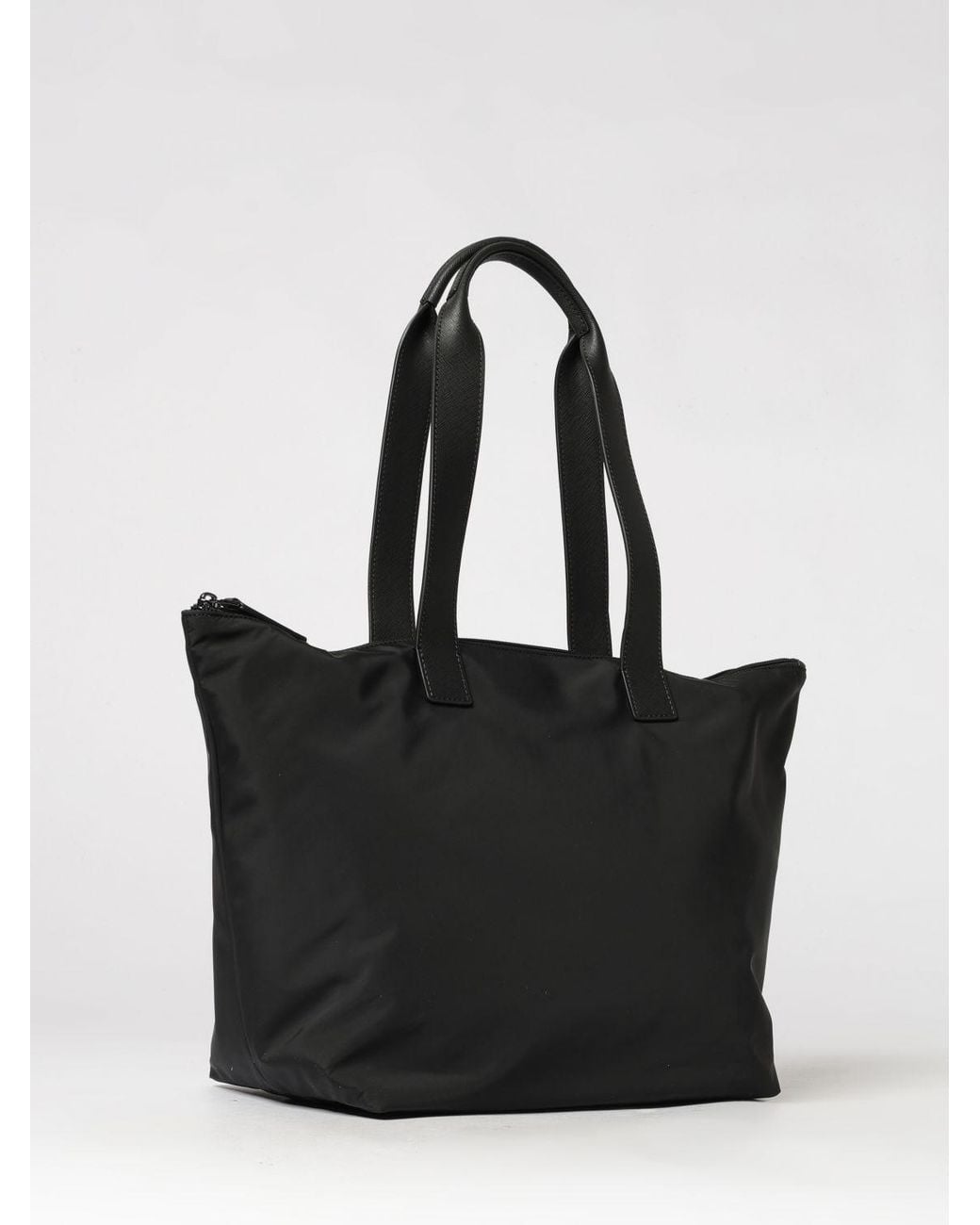 Emporio Armani Black Polyester Tote Bag With Removable Pouch And Eagle Logo for men