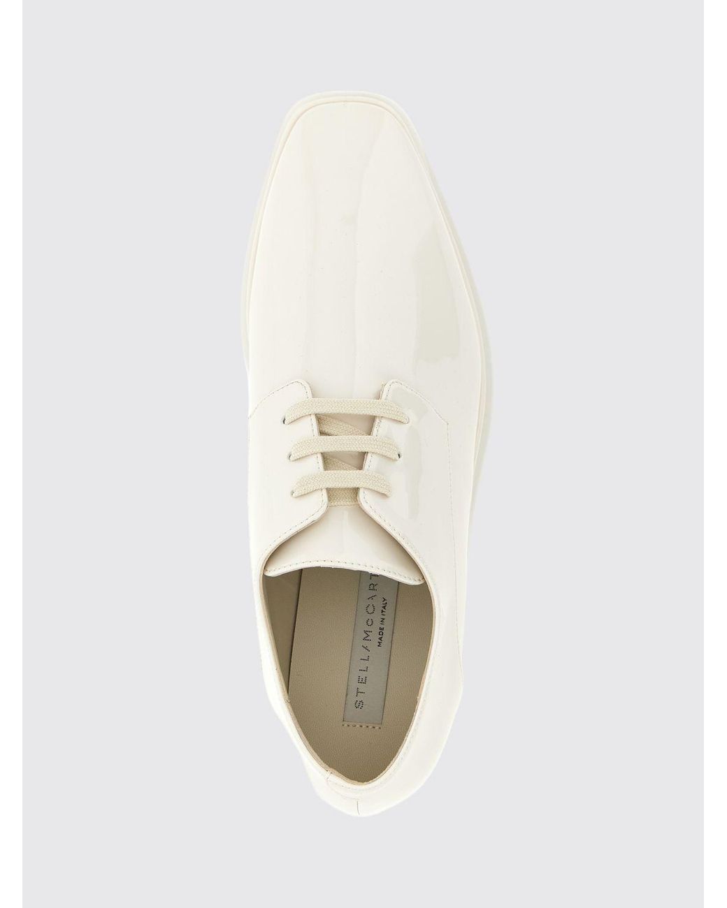 Stella McCartney Natural Elyse Platform Derby Shoes With Squared Toe