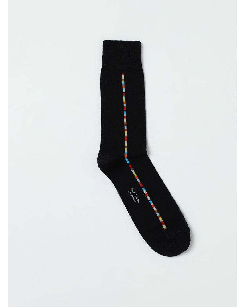Calcetines De Algodón Elástico Con Motivo Jacquard Paul Smith de hombre de color Black