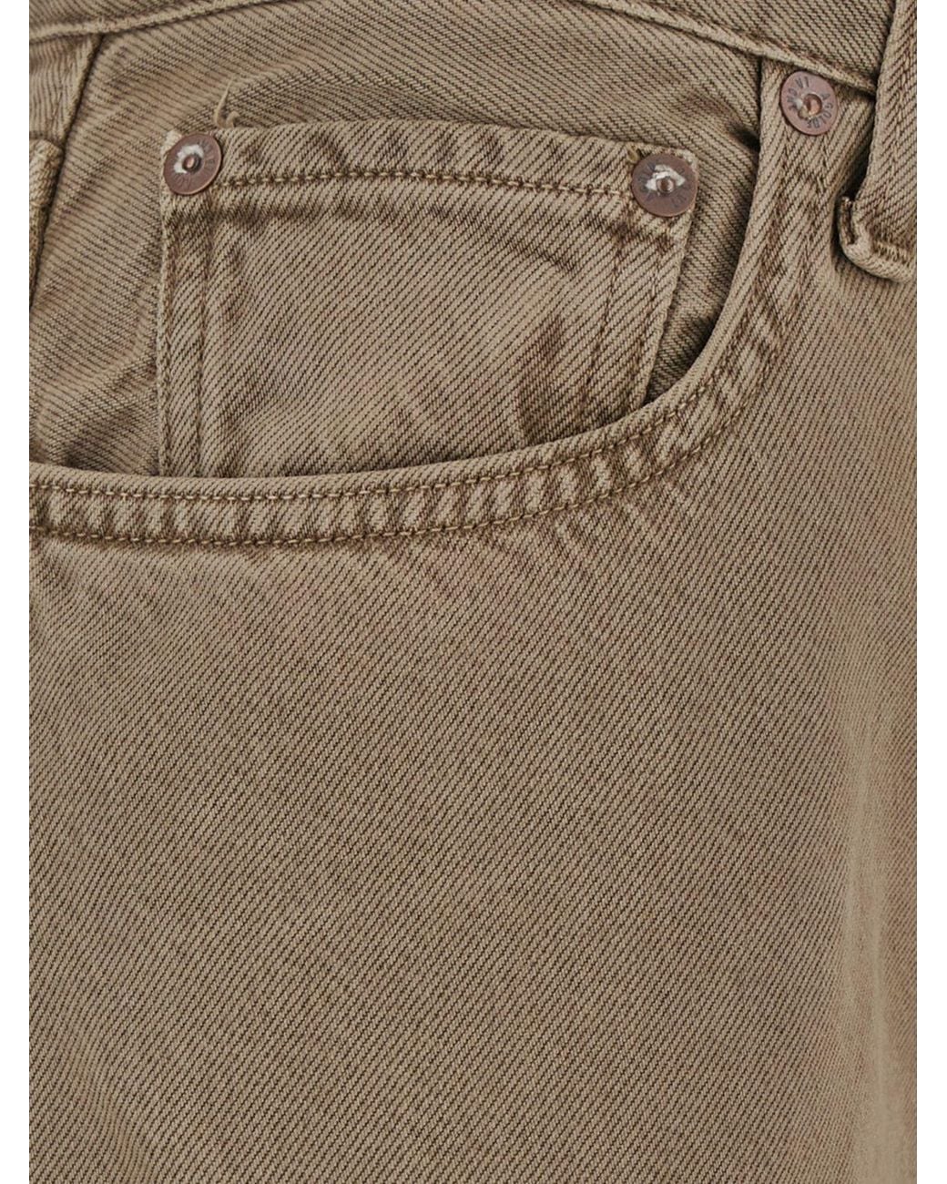 Agolde Natural High-Waisted 5-Pocket Wide-Leg Jeans