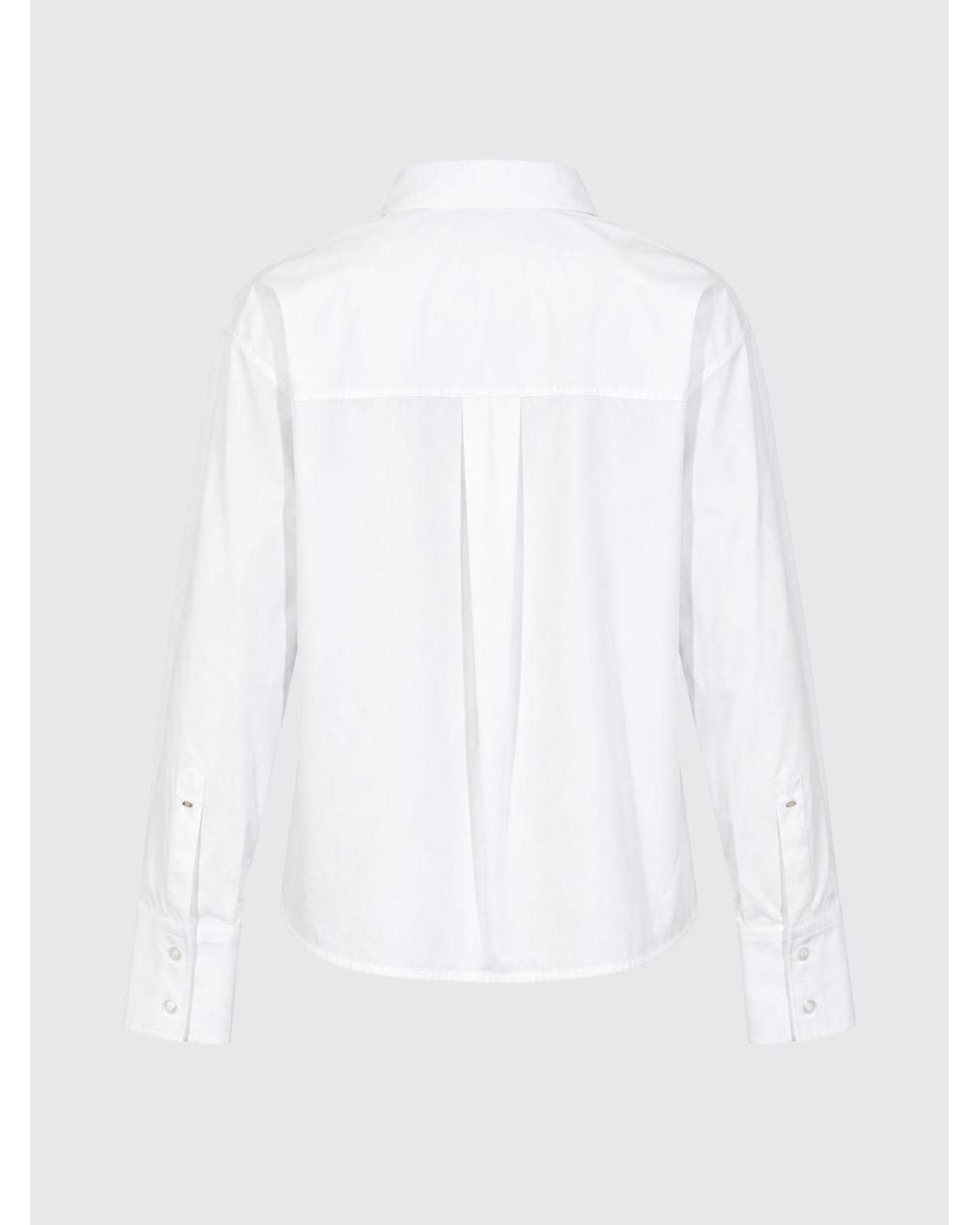 Sportmax White Cotton Corset-Style Shirt With A Concealed Buttoning