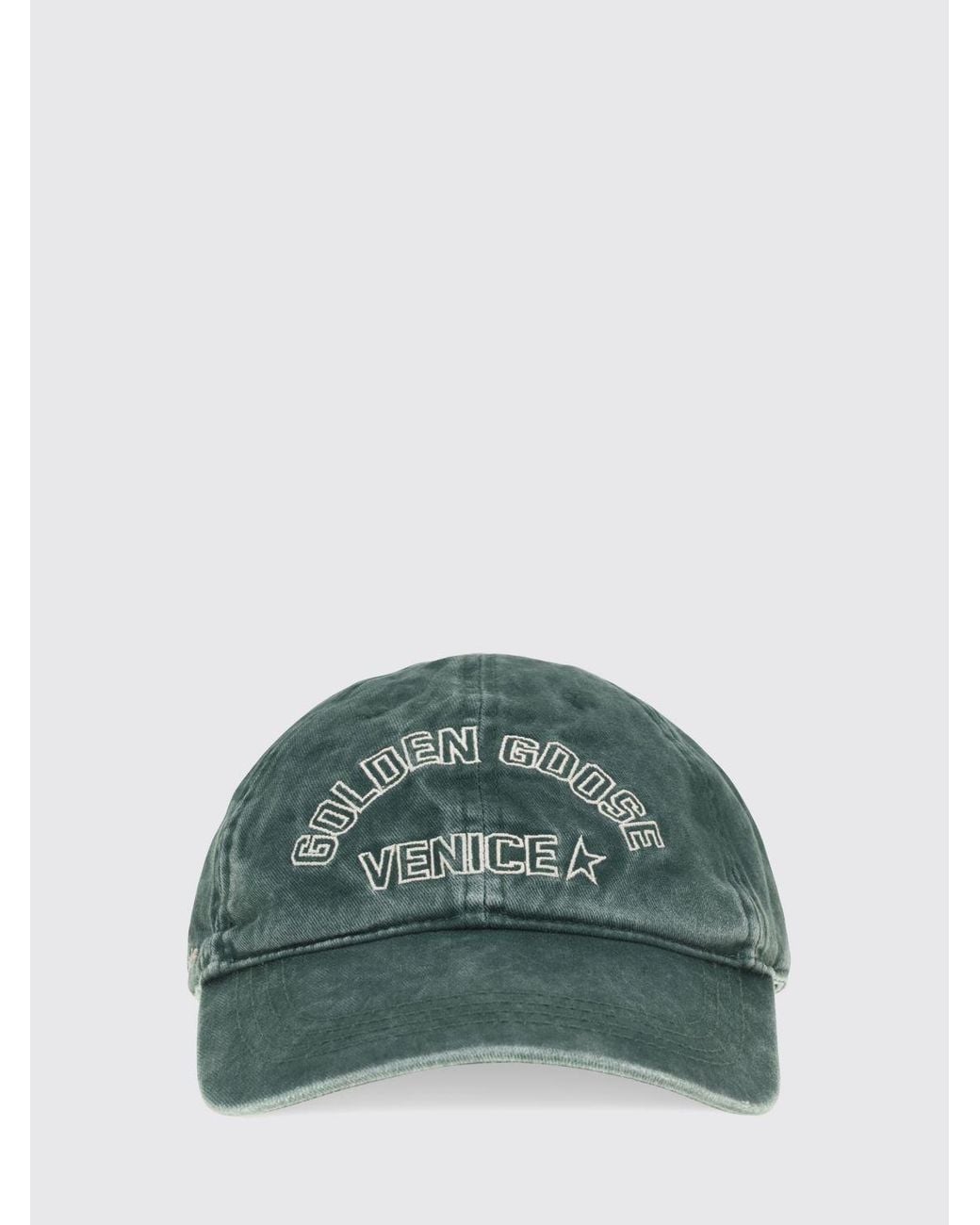 Golden Goose Deluxe Brand Green Cotton Twill Baseball Cap With Embroidered Logo