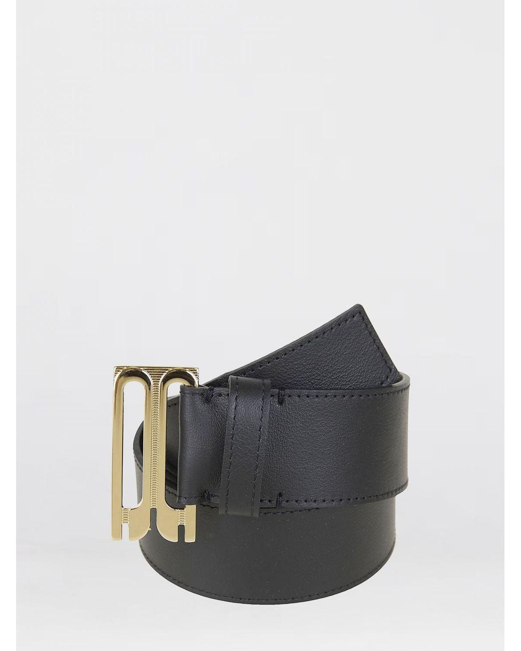 Victoria Beckham Gray Leather Belt