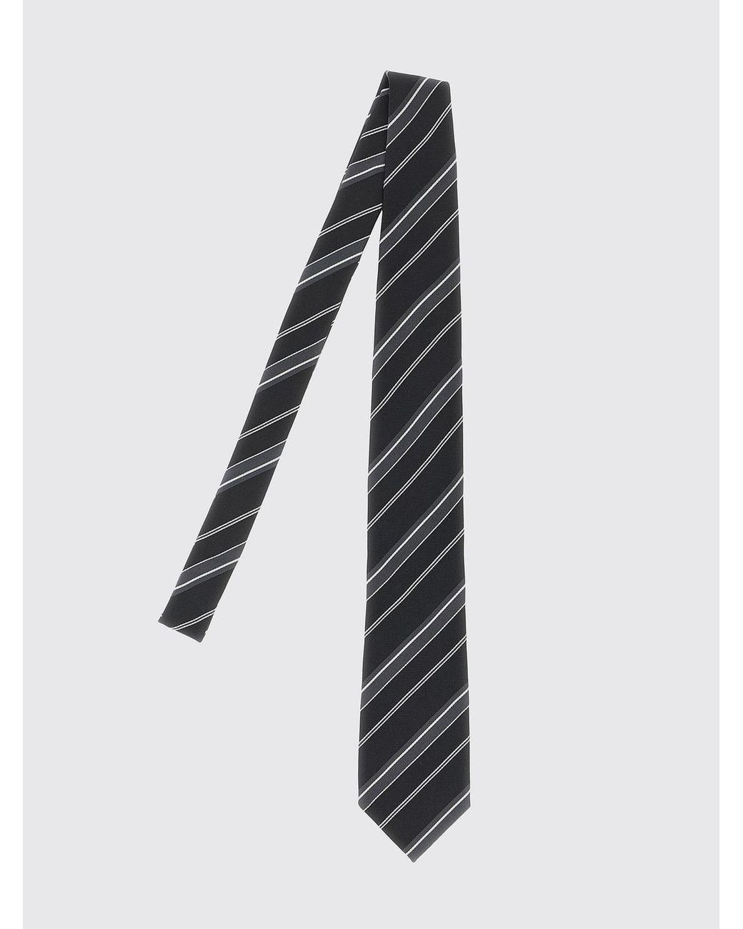 Tom Ford White Classic Regimental Striped Tie Crafted for men