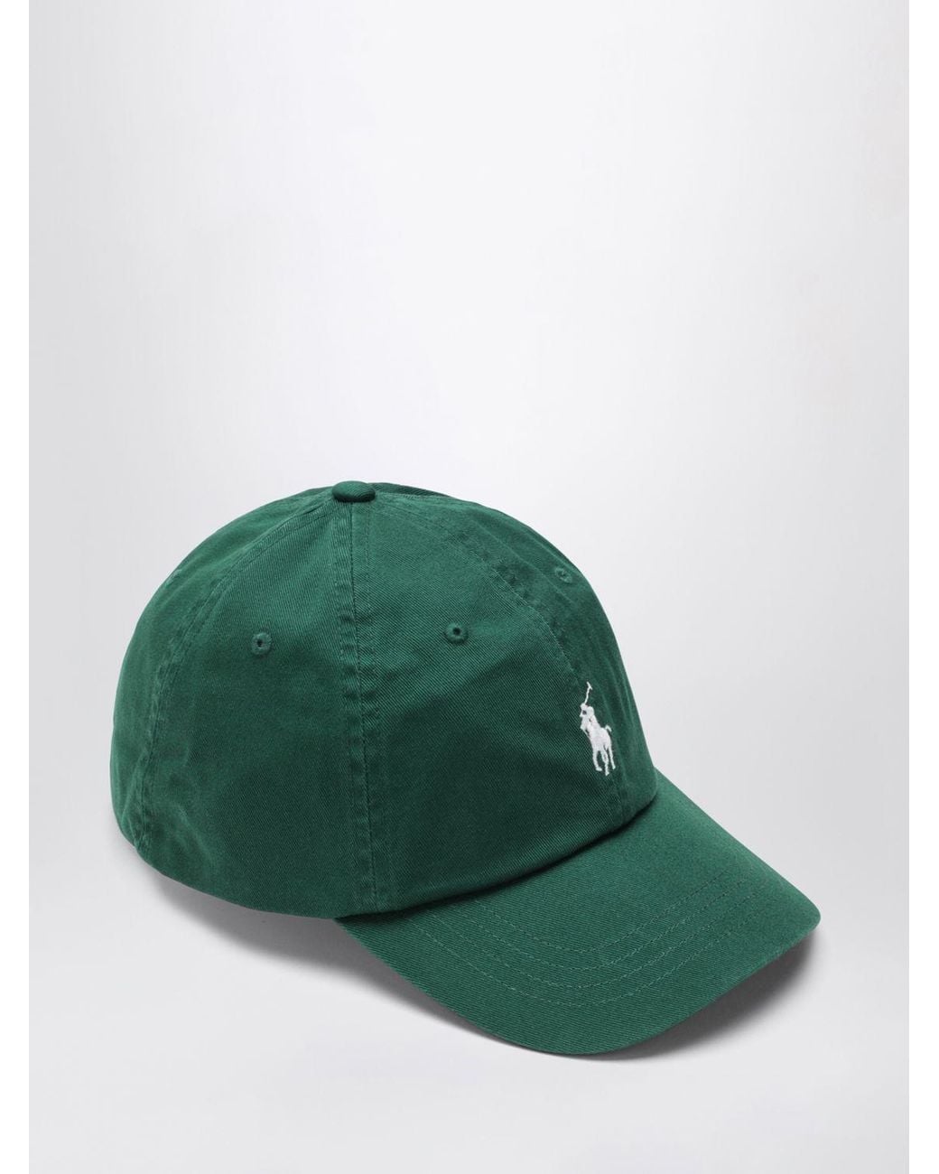 Polo Ralph Lauren Green Cotton Baseball Cap With Embroidered Logo for men