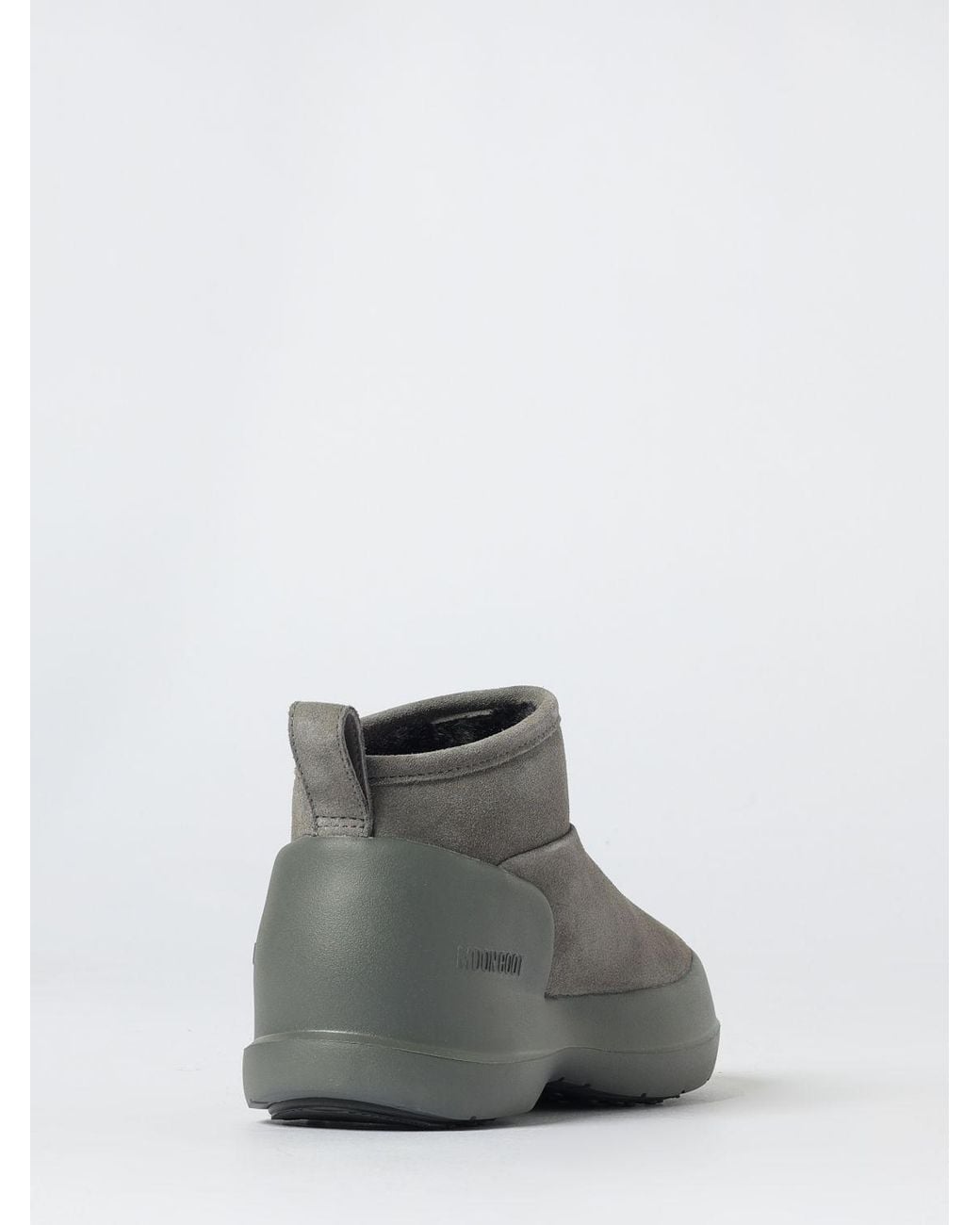 Moon Boot Gray Flat Ankle Boots