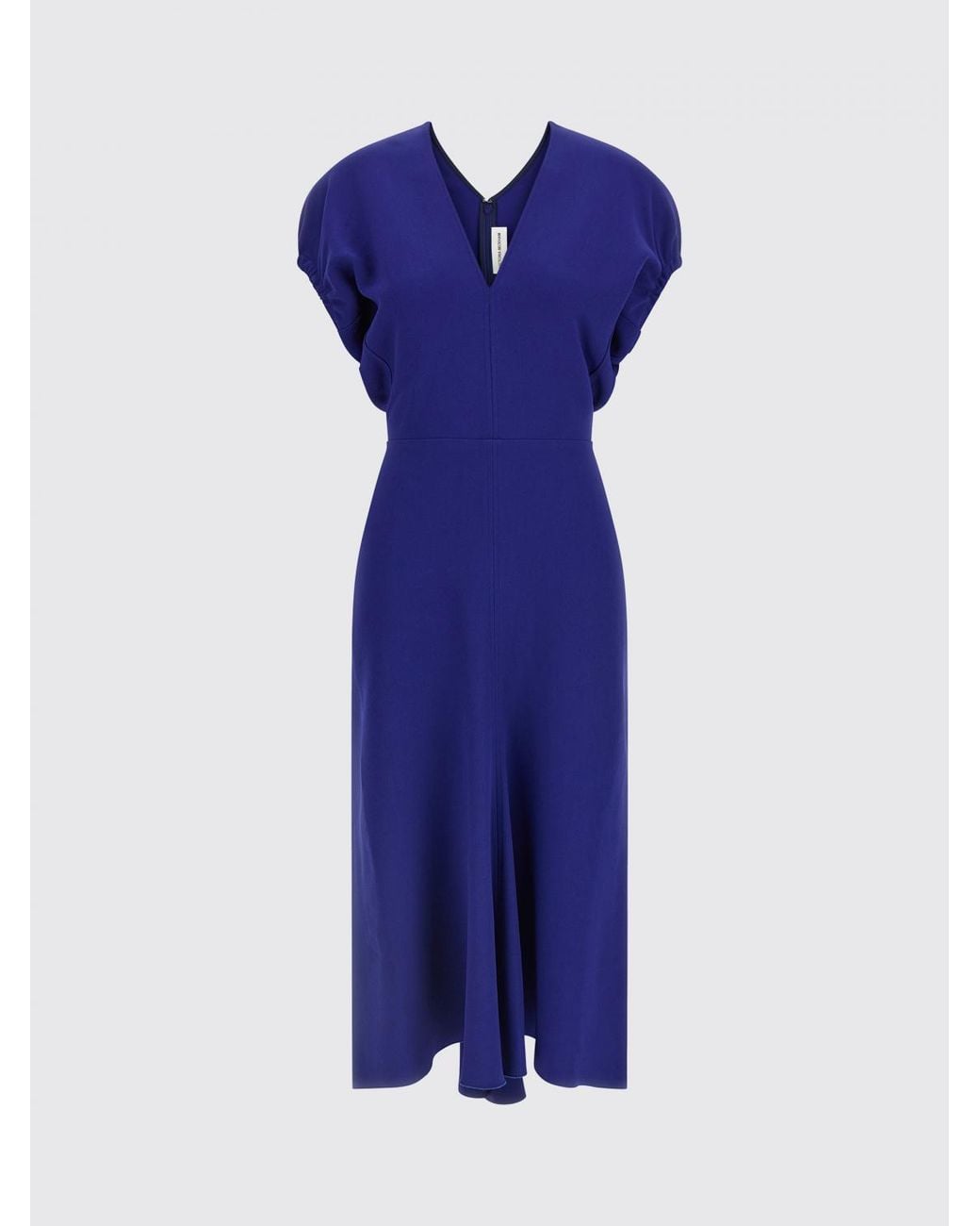 Victoria Beckham Blue Cady Midi Dress