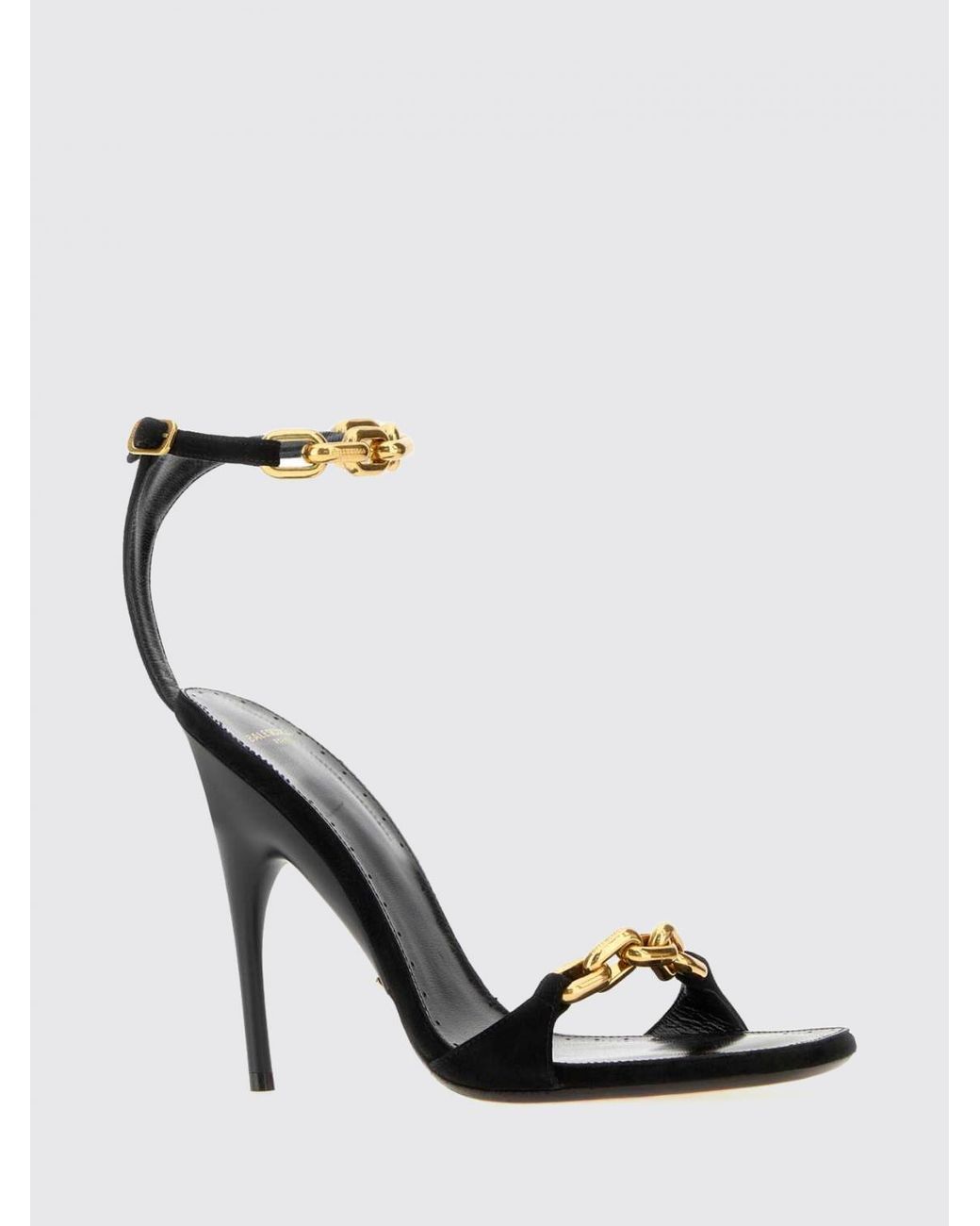 Balenciaga Black Duchesse Suede Slingback Sandals With Stiletto Heel