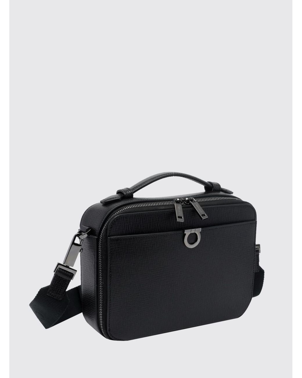 Borsa A Tracolla Gancini di Ferragamo in Black da Uomo