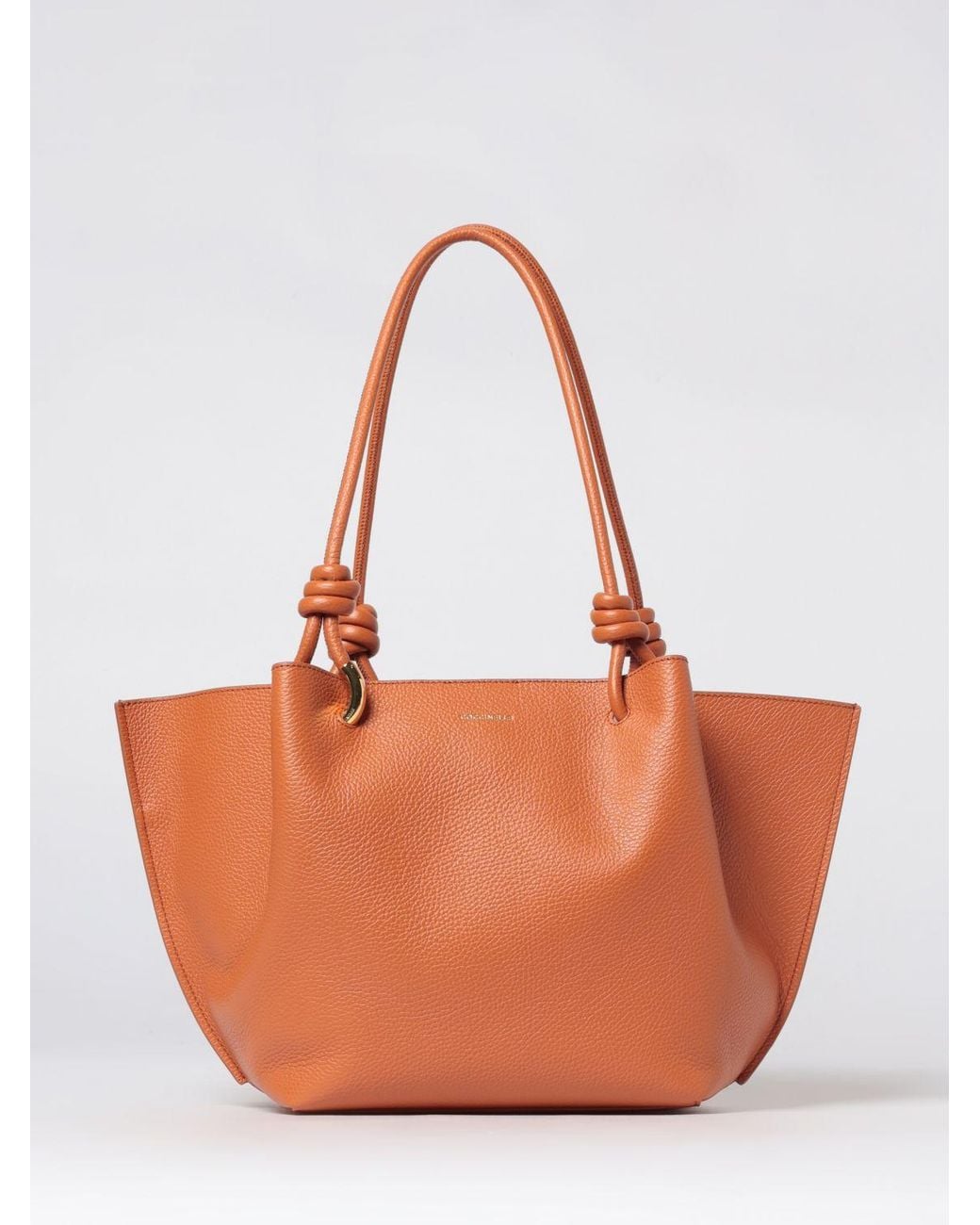 Coccinelle Orange Leather Finn Shoulder Bag