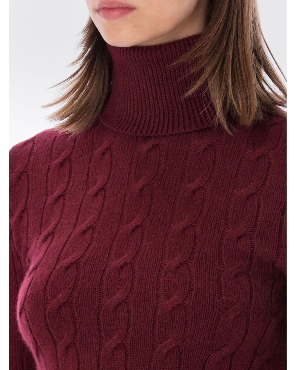 Ralph Lauren Red Slim Fit Turtleneck Jumper