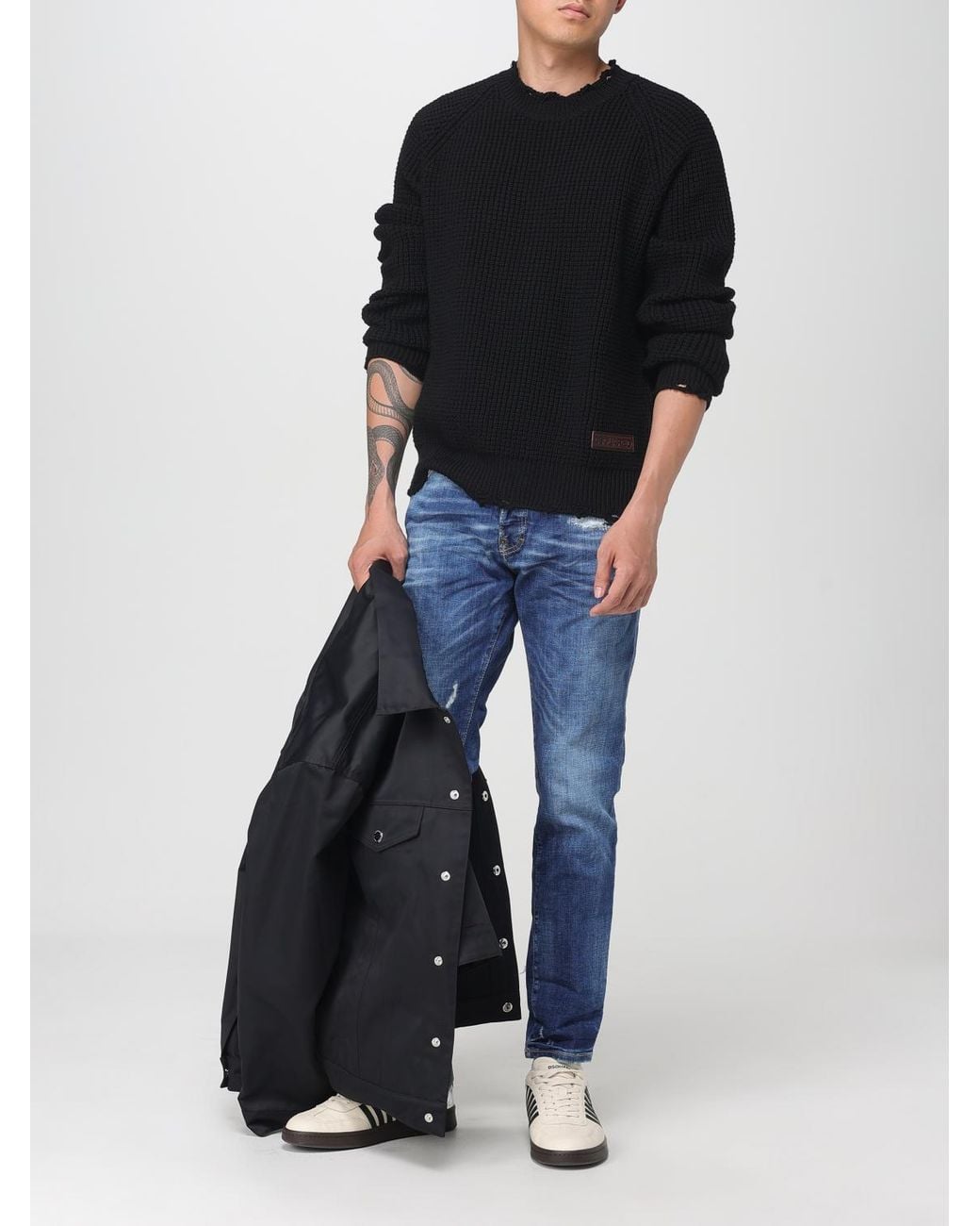 DSquared² Blue Buttoned Jacket for men